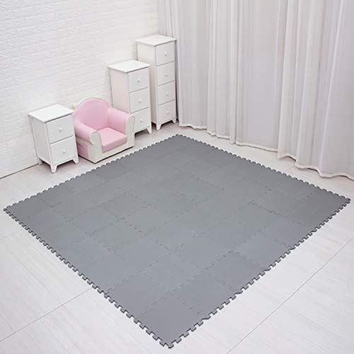 meiqicool Alfombra Puzzle Infantiles Suelo de Espuma EVA | Tapete de Juego | Alfombra Suave para Bebé | Alfombra Goma eva Bebe Manta Juegos Gris 12