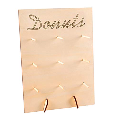 Mekta - Muestrario de donuts para decoración de cumpleaños, de madera