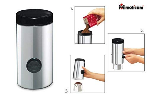 Meliconi - Dosificador de café automático, de acero inoxidable