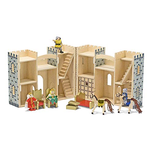 Melissa & Doug 13702 - Castillo de Madera Plegable y portátil