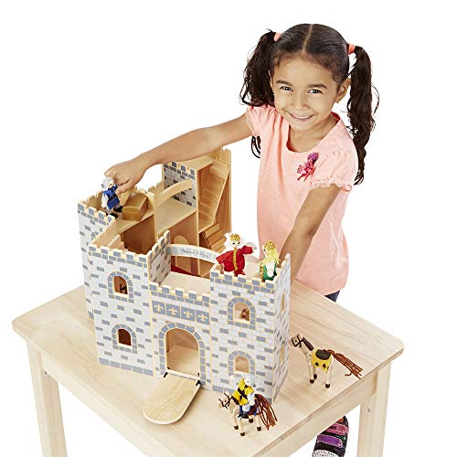 Melissa & Doug 13702 - Castillo de Madera Plegable y portátil