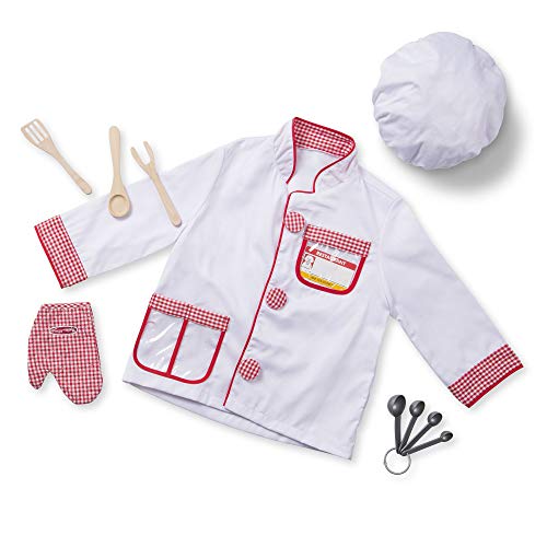 Melissa & Doug- Chef Disfraz para Niños, Multicolor, pequeña (14838)