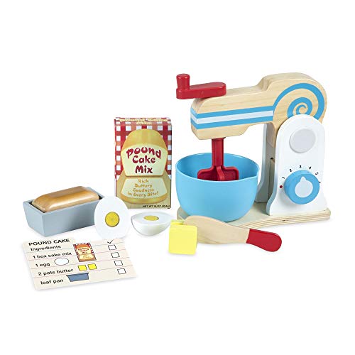 Melissa & Doug Wooden Make-a-Cake Mixer Set, Multicolor (19840)