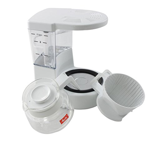 Melitta Cafetera de filtro con jarra de vidrio, Para 2 tazas de café, Aromaboy, Blanco, 1015-01