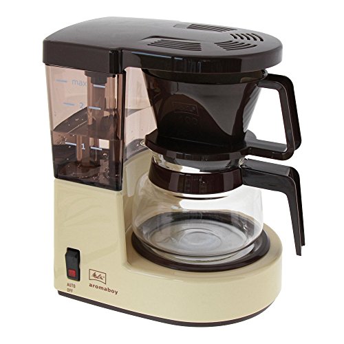 Melitta Cafetera de filtro con jarra de vidrio, Para 2 tazas de café, Aromaboy, Crema, 1015-03