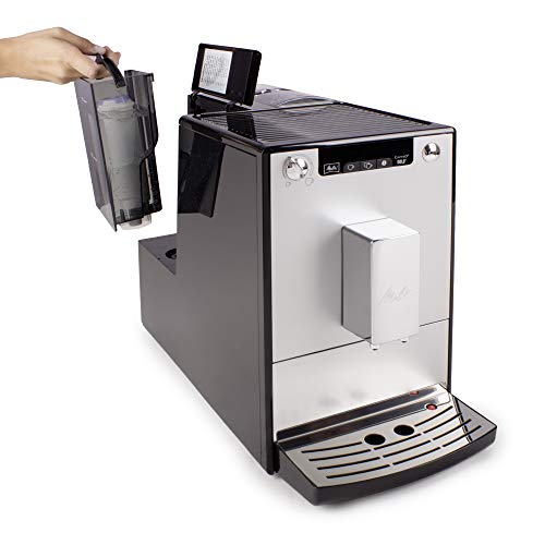 Melitta Caffeo Solo E950-103, Cafetera Molinillo, 15 Bares, Café en Grano para Espresso, Limpieza Automática, Personalizable, Plata, 1400 W, 1.2 litros, Acero Inoxidable