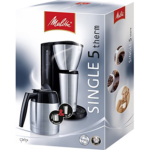 Melitta Single 5 - Cafetera (Independiente, Negro, Acero inoxidable, Goteo, De café molido, Café, 0,625L)