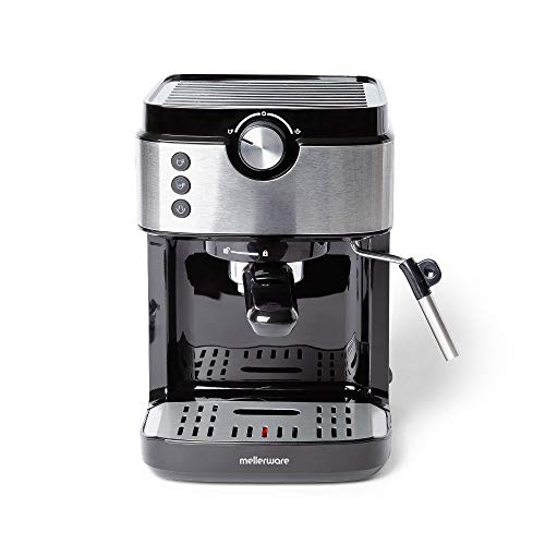 Mellerware Bari Legend cafetera espresso programable 20 bares y filtro extracream. Acero inoxidable