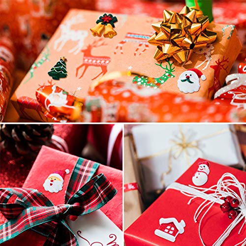MELLIEX 32 Piezas Mini Adornos de Navidad, Resina Figuras en Miniatura Navideños árbol de Navidad Papá Noel ángel para Regalo, Calendario de Adviento, Tarjetas de Felicitación