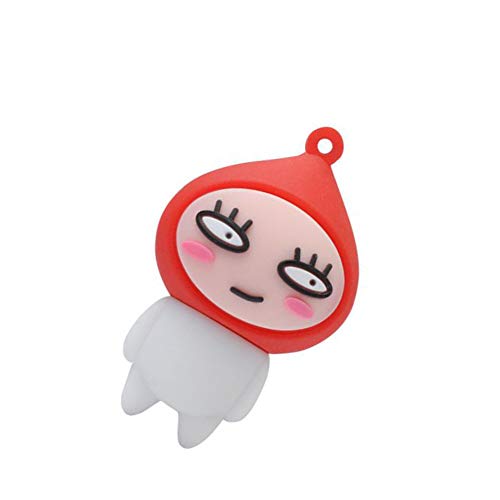 Memorias USB Flash Drive Pen Unidad Pulgar USB2.0 Creativo Dibujos Animados Encantador Linda Mascota Disco U 8 A 64 GB Alta Velocidad Portátil Impermeable Regalo Coche (16GB,Melocotón Rojo)