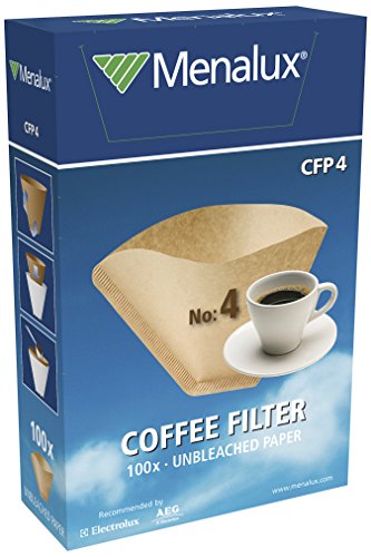 Menalux CFP4 - 100 Filtros de papel 1x4 para cafetera de goteo