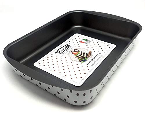 Menax Gran Dessert - Rustidera Bandeja Horno Aluminio -5 Capas- Recubrimiento Antiadherente Premium - Made in Italy - (Set 25-30-35 cm)