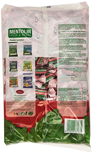 Mentolín - Fresa & Menta - Caramelo duro sin azúcares con edulcorantes - 1 kg