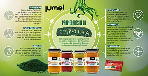 Mermelada Extra Ciruela Jumel 0%, con Microalgas (ESPIRULINA) y STEVIA. Pack de 4 unidades (3,60 euros/u).