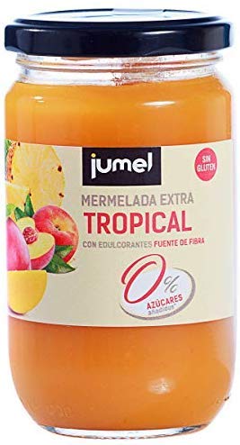 Mermelada sin azúcar Extra Tropical Jumel. Mermelada con Stevia. Mermelada gourmet, tu desayuno o merienda más saludable con todo el sabor. Pack de 4 unidades (1,49 €/u)