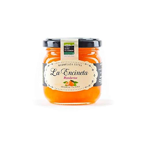 Mermeladas la encineta, mermelada extra de mandarina (235 gr.), Mermelada de mandarina artesanal, mermelada gourmet hecha en España, sabor mandarina