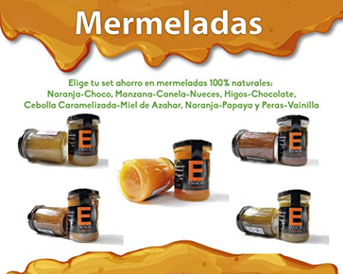 Mermeladas Natural , Sin Gluten, 240 Gr, Ver Sabores - Pack 4 - 6 - 8 Unidades . Esencia Andalusí (Manzana, Canela y Nueces, 6 Unidades)