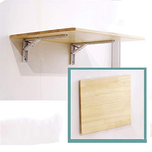 Mesa de Hoja abatible de bambú Natural de Pared, Escritorio Plegable de Cocina y Mesa de Comedor - 80X50cm / 100X40cm / 100X50cm / 120X30cm / 120X40cm / 120X50cm (Size : 80X50cm)