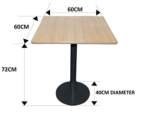 Mesa de restaurante Expo Table Plinth, cocina comedor, bar, mesa de café con base de metal