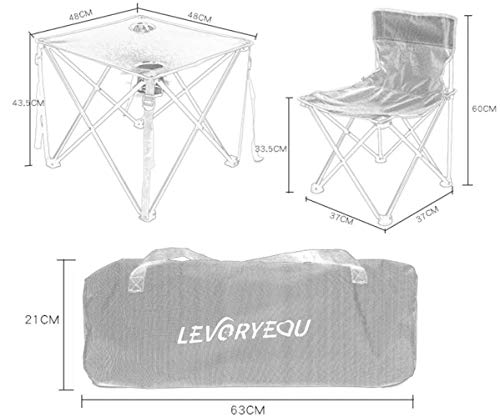 Mesa plegable al aire libre Silla Y acampa portable Vector Y Silla for acampar, con mochila, Senderismo, comida campestre (Color: Camuflaje de cinco piezas traje), Color: Naranja de cinco piezas Traje