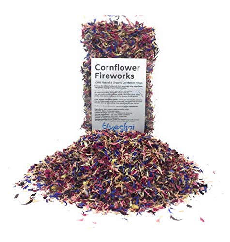 Mesmerizing Cornflower Fireworks Petals - Pétalos De Aciano Mixtos Para Latte Casero, Mezclas De Té, Sales De Baño, Regalos, Manualidades