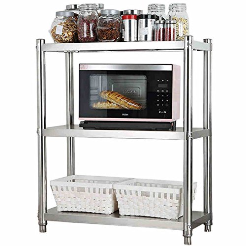 Metal Bakers Coffee Rack Soporte De Microondas Horno De Convección Ajustable Shelf 3 Tier Kitchen Hotel Restaurant Corner (Size : Width 40CM)