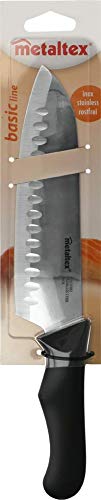 Metaltex 25.81.53 Santoku - Cuchillo de chef, 30 cm, acero inoxidable