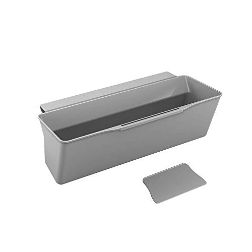 Metaltex Cesta recogedora para residuos de Cocina (35 x 16 x 13 cm), Color Gris, 35x16x13 cm