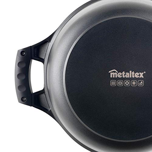 Metaltex XPERT-Cacerola Alta Aluminio Fundido, 26 cm, Antiadherente ILAG 3 Capas, Full Induction válido para Todo Tipo de cocinas