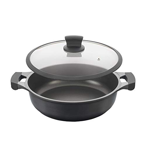 Metaltex XPERT-Cacerola Baja Aluminio Fundido, 28 cm, Antiadherente ILAG 3 Capas, Full Induction válido para Todo Tipo de cocinas