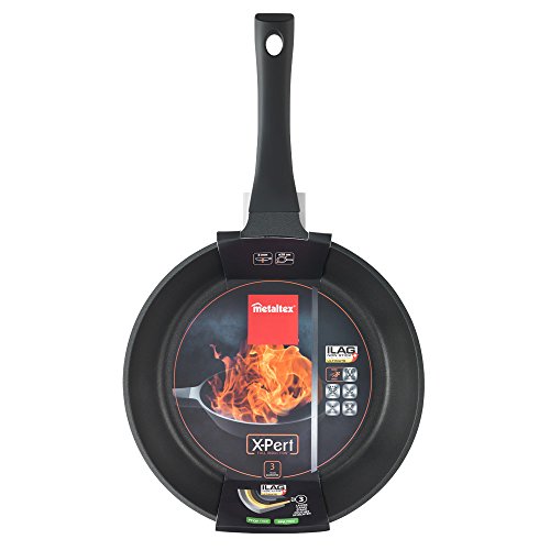 Metaltex XPERT - Sartén Aluminio Fundido, 28 cm, antiadherente 3 capas, Full Induction válido para todo tipo de cocinas