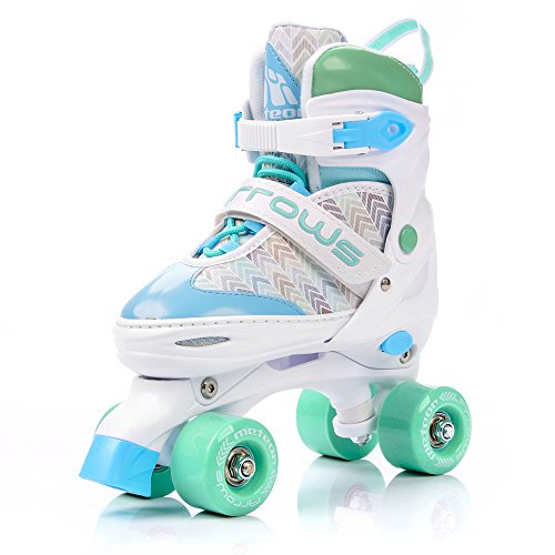 meteor Retro Patines Disco Roler Skate Patines en Paralelo 4 rueadas Quad Skate Patines de Hielo para niños de Adolescentes y Adultos tamaño Ajustable del Zapato (M 35-38, Arrows)