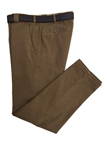 Meyer - Pantalón forrado modelo Roma con bolsillo América Regular Fit BIZCOCHO 46