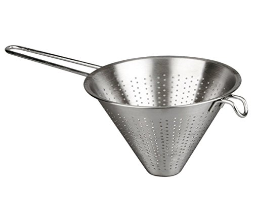 MGE - Colador Chino de Cocina - Diámetro 20 cm - Acero Inoxidable - Plata