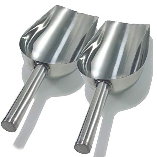 MGE - Pala Cucharón de Cocina y Bar - Acero Inoxidable - Set de 2 - Tamaño Pequeño