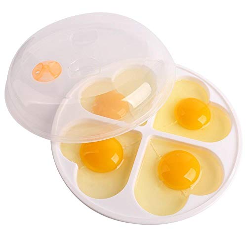 MHOYI Microondas Huevo Poacher, Microondas Poachable Popavia Maker, Microondas Huevo Cocineras, Microondas BPA Free Best Steamer Easy Cooker Scrambled, Container Cookware Four 4 Huevos o 2 Huevos