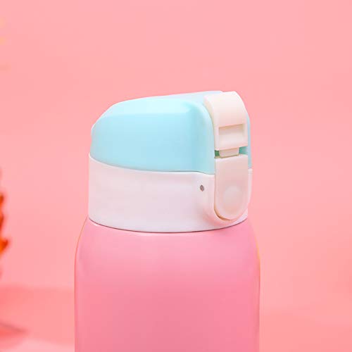 mi ji Mini Botella de Agua para los niños y Adultos de vacío Botella con Material Aislante de café del Viaje del Acero Inoxidable de la Copa Thumbler - 360ml (Color al Azar) para su casa