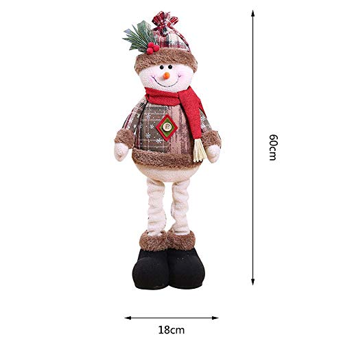 MICHAELA BLAKE 60cm de Santa Claus muñeco de Nieve Navidad muñecas para Party Supplies decoración del hogar retráctil Fiesta de cumpleaños de Juguete Que se coloca Regalo Festival de Niños