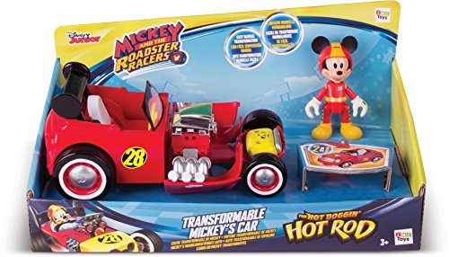 Mickey Mouse-182813 TRANSFORMABLE DOGGIN' Hot Road, Multicolor (Propio 182813)