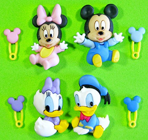 Mickey Mouse del bebé, ratón de Minnie, pato de Donald y pato de la margarita Molde de silicona para la torta de Decoración Pastel de Cupcake Toppers Glaseado Sugarcraft Tool por Fairie Blessings