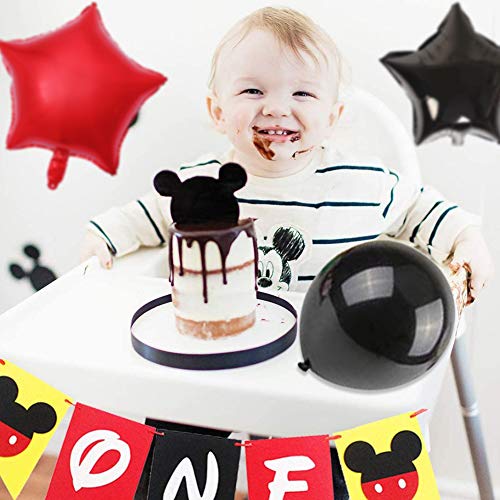 Mickey y Minnie Party Decorations, Mickey Party Globos Decoraciones de cumpleaños de Mickey Mouse para Niños Cumpleaños de Chicas Baby Shower