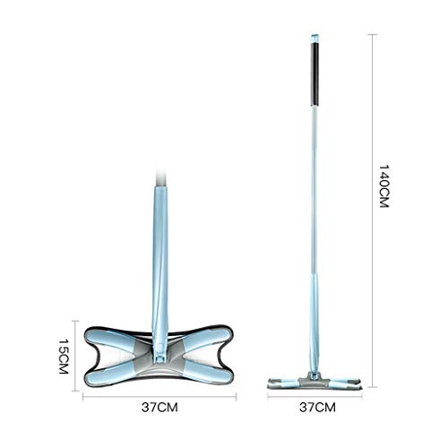 Microfibra piso plano fregona casera de la cocina de madera laminado de madera de cerámica Azulejos suelo de limpieza en seco de 360 ​​° mojado fregona polvo 4 piezas reutilizables Mops Pads Cabeza