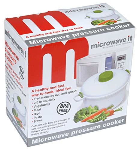 Microwave it Microwave Presure Cooker Olla a presión para microondas, Blanco, 27 x 21 x 15 cm