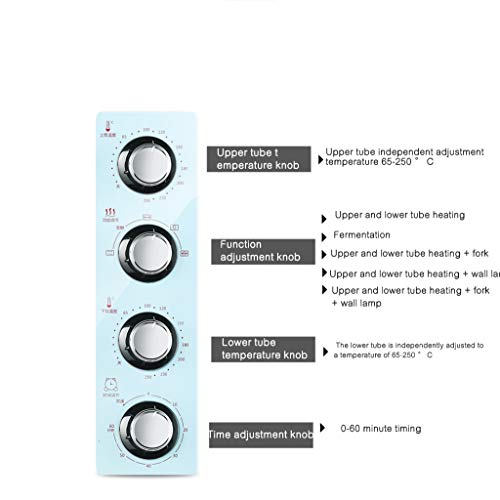 Microwave oven Encimera de Horno Retro Azul compacta, 1800 w de Alta Potencia 1.4 pies cúbicos Horno eléctrico Ingenio a Prueba de explosiones, Control de Temperatura Independiente