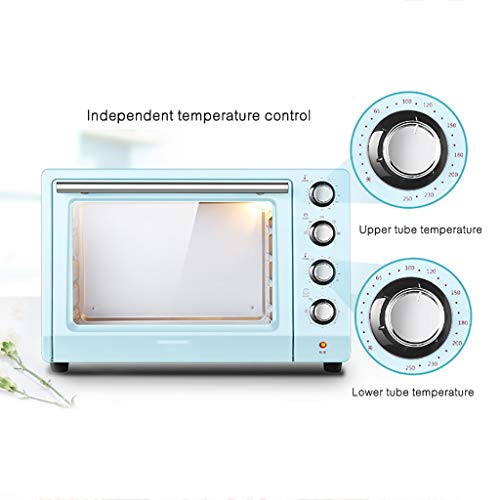 Microwave oven Encimera de Horno Retro Azul compacta, 1800 w de Alta Potencia 1.4 pies cúbicos Horno eléctrico Ingenio a Prueba de explosiones, Control de Temperatura Independiente