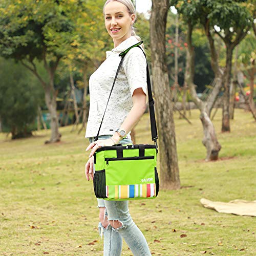 MIER 15L Grande con Aislamiento del Bolso del Almuerzo de Picnic Cool Bag para Hombres y Mujeres, Verde