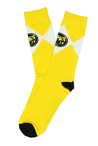 Mighty Morphin Power Rangers - Calcetines para hombre - Amarillo - talla única