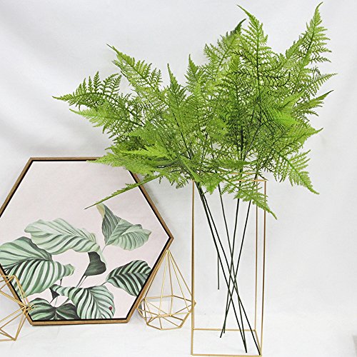 Miguor Decoración Artificial Diversos Tipos de Hojas de Helecho plástico Pteridofytes Hojas Verde Plantas hogar Oficina decoración de Mesa Hermosa el Medio Ambiente, Paquete de 1