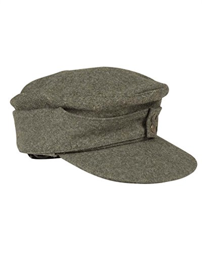 Mil-Tec Gorra de Campo Original de la Wehrmacht Alemana, Modelo 1944 (Feldgrau/58)