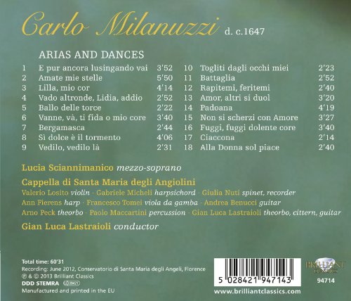 MILANUZZI: Arias and Dances